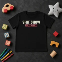 Awesome Shit Show Supervisor Geek Kids T-Shirt