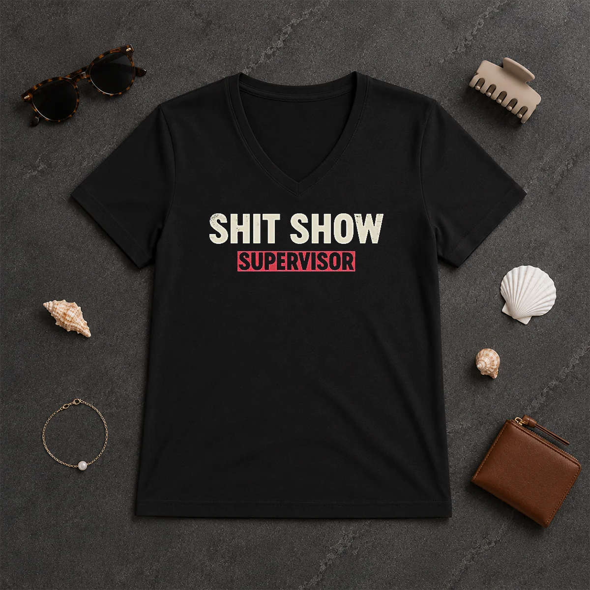 Awesome Shit Show Supervisor Geek V-Neck Shirt Awesome Shit Show Supervisor Geek V-Neck Shirt