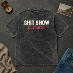 Awesome Shit Show Supervisor Geek Washed T-Shirt