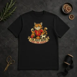 Awesome Spanish Soccer Cat Meme Im Just Here For The Goals Retro Dis