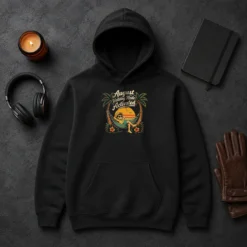 Funny August Holiday Vintage Vacation Mode Hoodie
