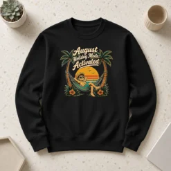 Funny August Holiday Vintage Vacation Mode Sweater