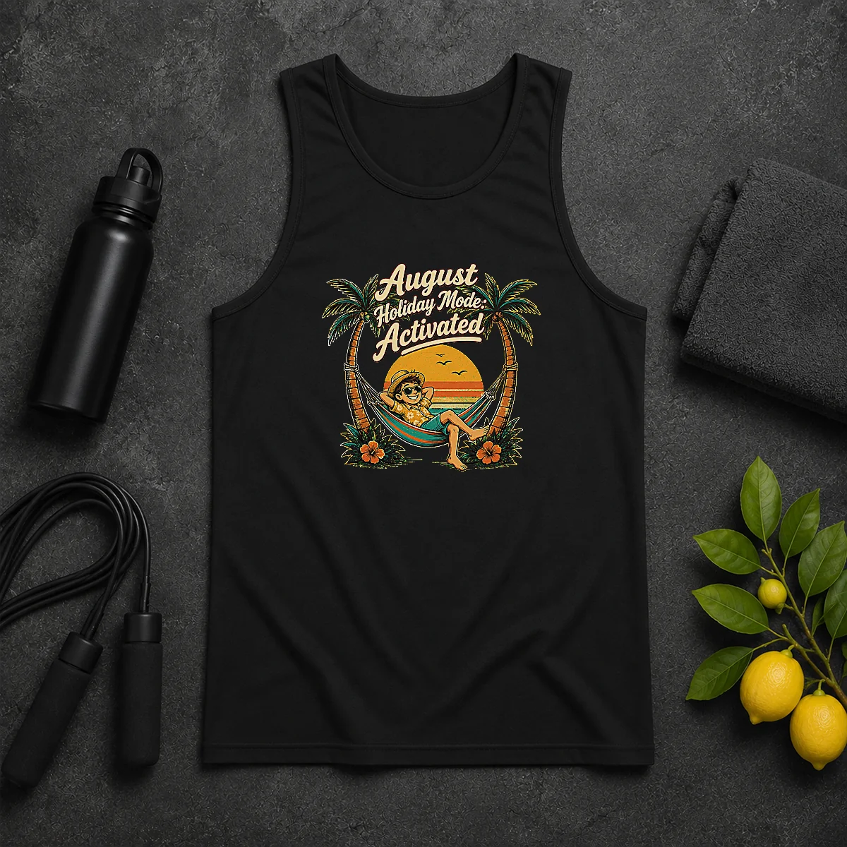 Funny August Holiday Vintage Vacation Mode Tank Top Funny August Holiday Vintage Vacation Mode Tank Top