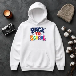 Funny Pretty Retro Distressed Back To School Typography Hoodie