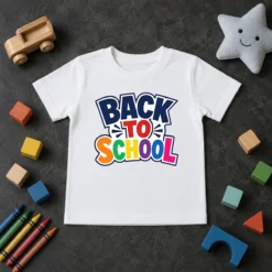 Funny Pretty Retro Distressed Back To School Typography Kids T-Shirt