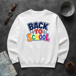 Funny Pretty Retro Distressed Back To School Typography Sweater