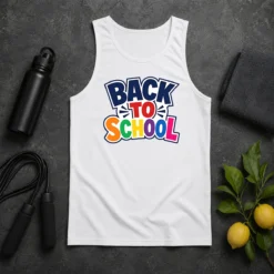 Funny Pretty Retro Distressed Back To School Typography Tank Top