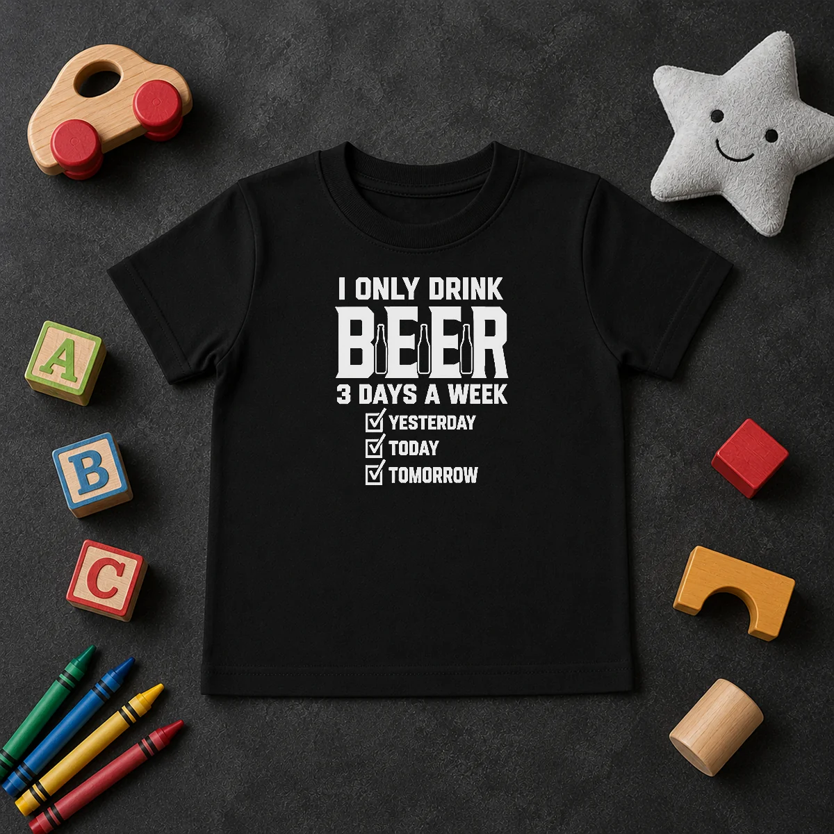 Good Nice Pretty I Only Drink Beer 3 Days A Week Yesterday Today Tomorrow Kids T Shirt Good Nice Pretty I Only Drink Beer 3 Days A Week Yesterday Today Tomorrow Kids T-Shirt