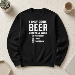 Good Nice Pretty I Only Drink Beer 3 Days A Week Yesterday Today Tomorrow Sweater