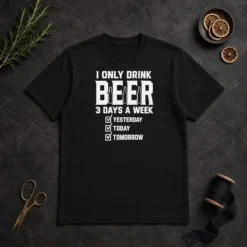 Good Nice Pretty I Only Drink Beer 3 Days A Week Yesterday Today Tomorrow Shirt