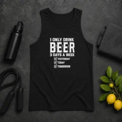 Good Nice Pretty I Only Drink Beer 3 Days A Week Yesterday Today Tomorrow Tank Top