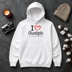 Happy Hot I Love Guelph Even With Construction Hoodie