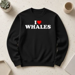 Happy Nice I Love Whales Sweater