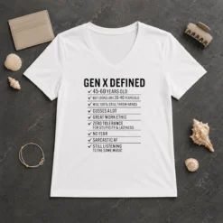 Hot Nice Gen Defined 45 60 Years Old V-Neck Shirt
