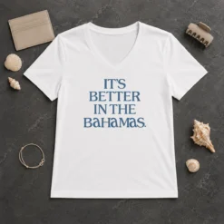 Hot Original It'S Better In The Bahamas Travel Vacation V-Neck Shirt