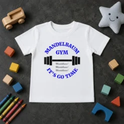 Hot Pretty Mandelbaum Gym It'S Go Time Seinfeld Fitness Kids T-Shirt