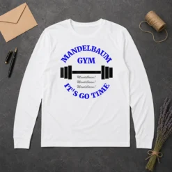 Hot Pretty Mandelbaum Gym It'S Go Time Seinfeld Fitness Long Sleeve Shirt