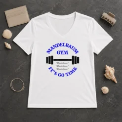 Hot Pretty Mandelbaum Gym It'S Go Time Seinfeld Fitness V-Neck Shirt