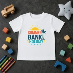 Nice Hot Minimalist Flat Summer Bank Holiday Sun Palm Wave Kids T-Shirt