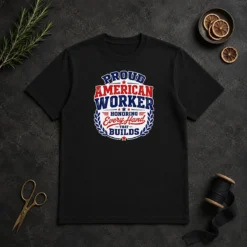 Nice Official Labour Day Proud American Worker Vector For Holiday Gi