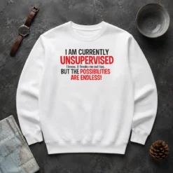 Nice Original I Am Currently Unsupervised I Know It Freaks Me Out Too Sweater