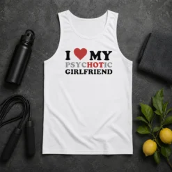 Nice Pretty I Love My Psychotic Girlfriend Sarcastic Tank Top