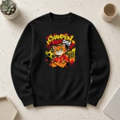 Nice Spanish Soccer Cat Champion Vibes Graffiti Sweater