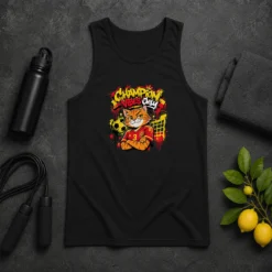 Nice Spanish Soccer Cat Champion Vibes Graffiti Tank Top