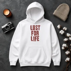 Nice Top Lust For Life Distressed Iggy Pop Music Hoodie