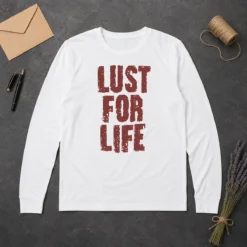 Nice Top Lust For Life Distressed Iggy Pop Music Long Sleeve Shirt