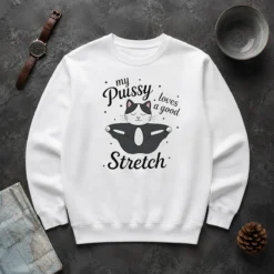 Official Premium My Pussy Loves A Good Stretch Cat Sweater