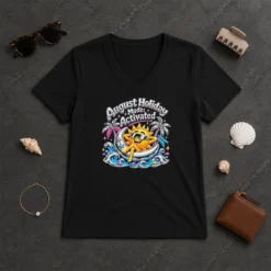Original August Holiday Y2K For Summer Vibes V-Neck Shirt