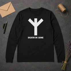 Premium Death In June Logo Neofolk Douglas Pearce Long Sleeve Shirt