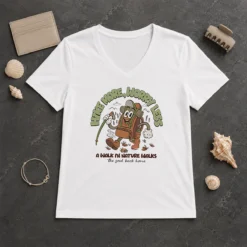 Premium Good Hike More Worry Less A Walk In Nature Walks The Soul Back Home V-Neck Shirt