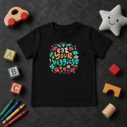 Premium Hot Eat Your Veggies Healthy Eating Vegetables Kids T-Shirt