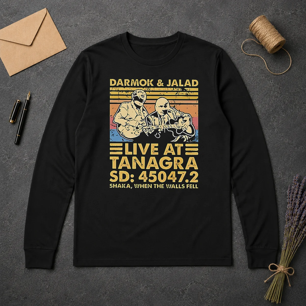 Premium Hot Vintage Darmok And Jalad Live At Tanagra Shaka When The Walls Fell Long Sleeve Shirt Premium Hot Vintage Darmok And Jalad Live At Tanagra Shaka When The Walls Fell Long Sleeve Shirt