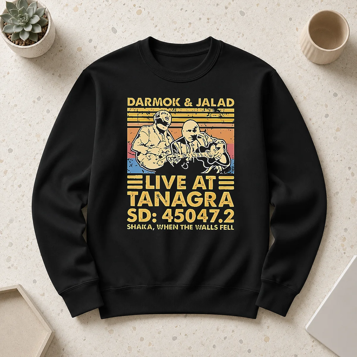 Premium Hot Vintage Darmok And Jalad Live At Tanagra Shaka When The Walls Fell Sweater Premium Hot Vintage Darmok And Jalad Live At Tanagra Shaka When The Walls Fell Sweater