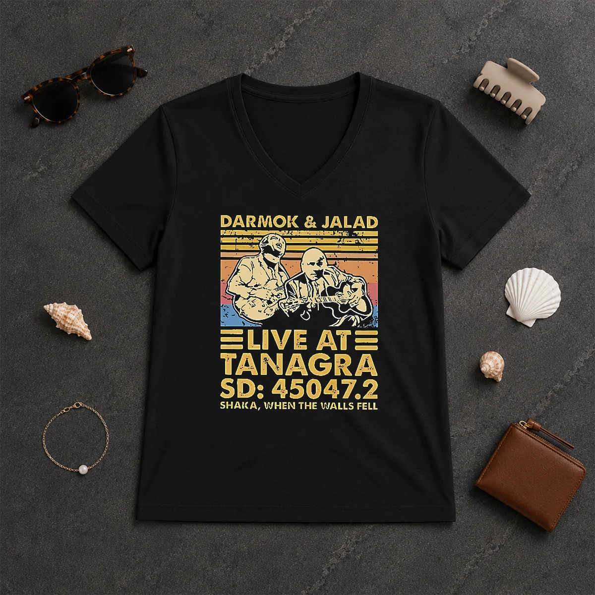 Premium Hot Vintage Darmok And Jalad V-Neck Shirt Premium Hot Vintage Darmok And Jalad V-Neck Shirt