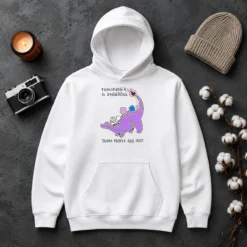 Premium Pretty Transphobia Is Dangerous Trans People Are Not Dinosaur Activism Equality Hoodie