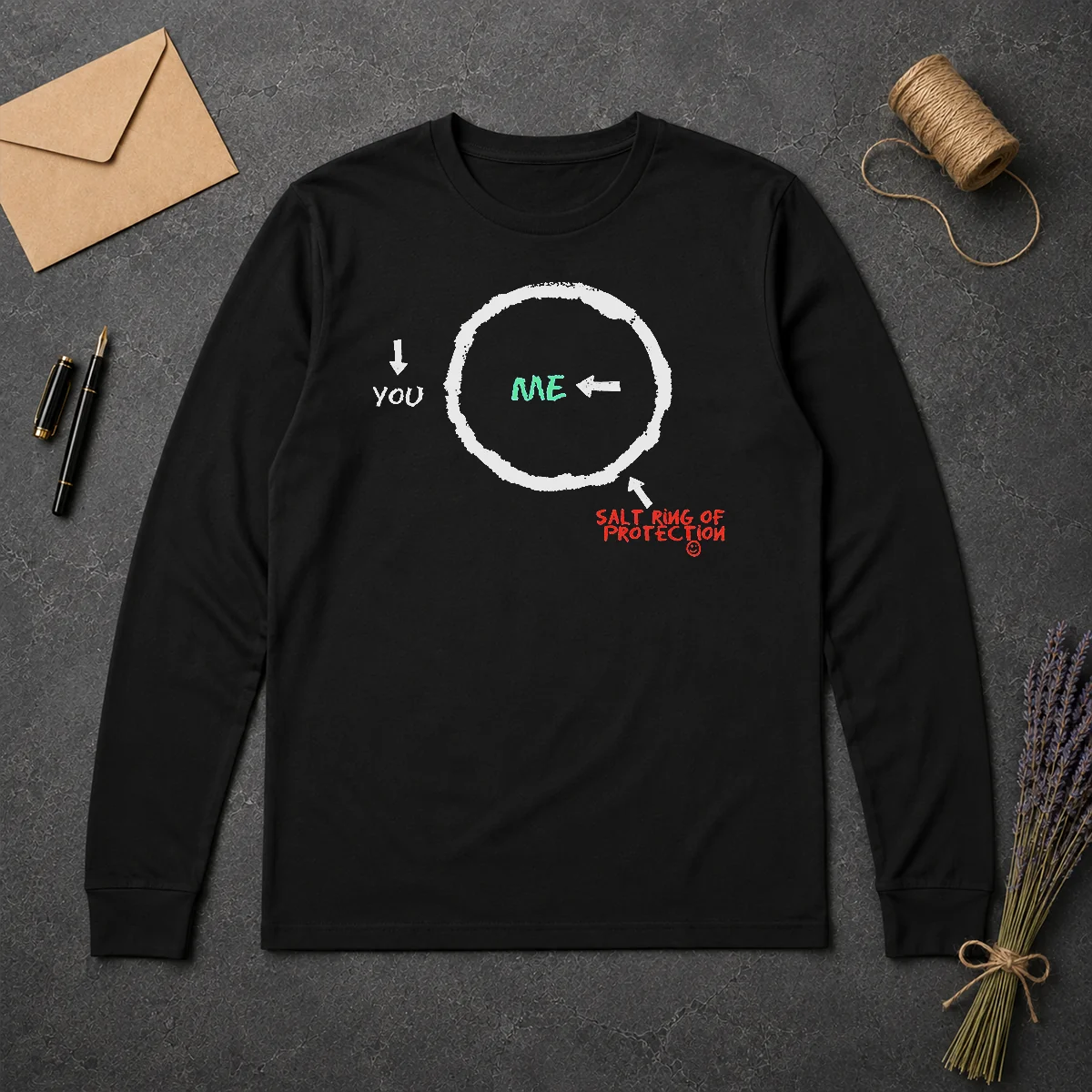 Premium Salt Ring Of Protection Geek Long Sleeve Shirt Premium Salt Ring Of Protection Geek Long Sleeve Shirt