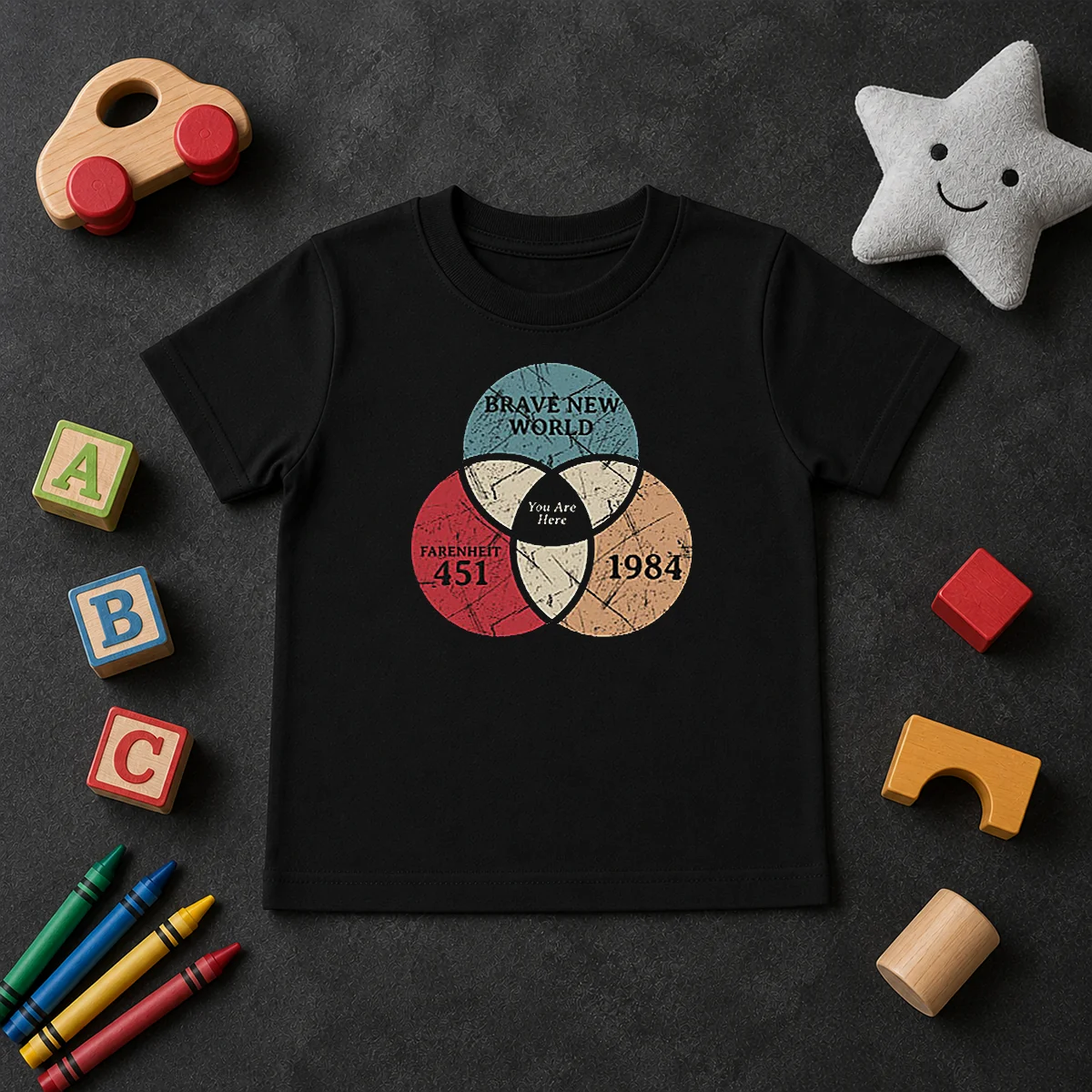 Pretty Awesome Dystopia Venn You Are Here Geek Kids T Shirt Pretty Awesome Dystopia Venn You Are Here Geek Kids T-Shirt