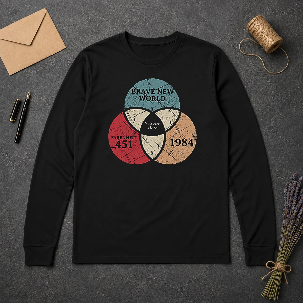 Pretty Awesome Dystopia Venn You Are Here Geek Long Sleeve Shirt Pretty Awesome Dystopia Venn You Are Here Geek Long Sleeve Shirt