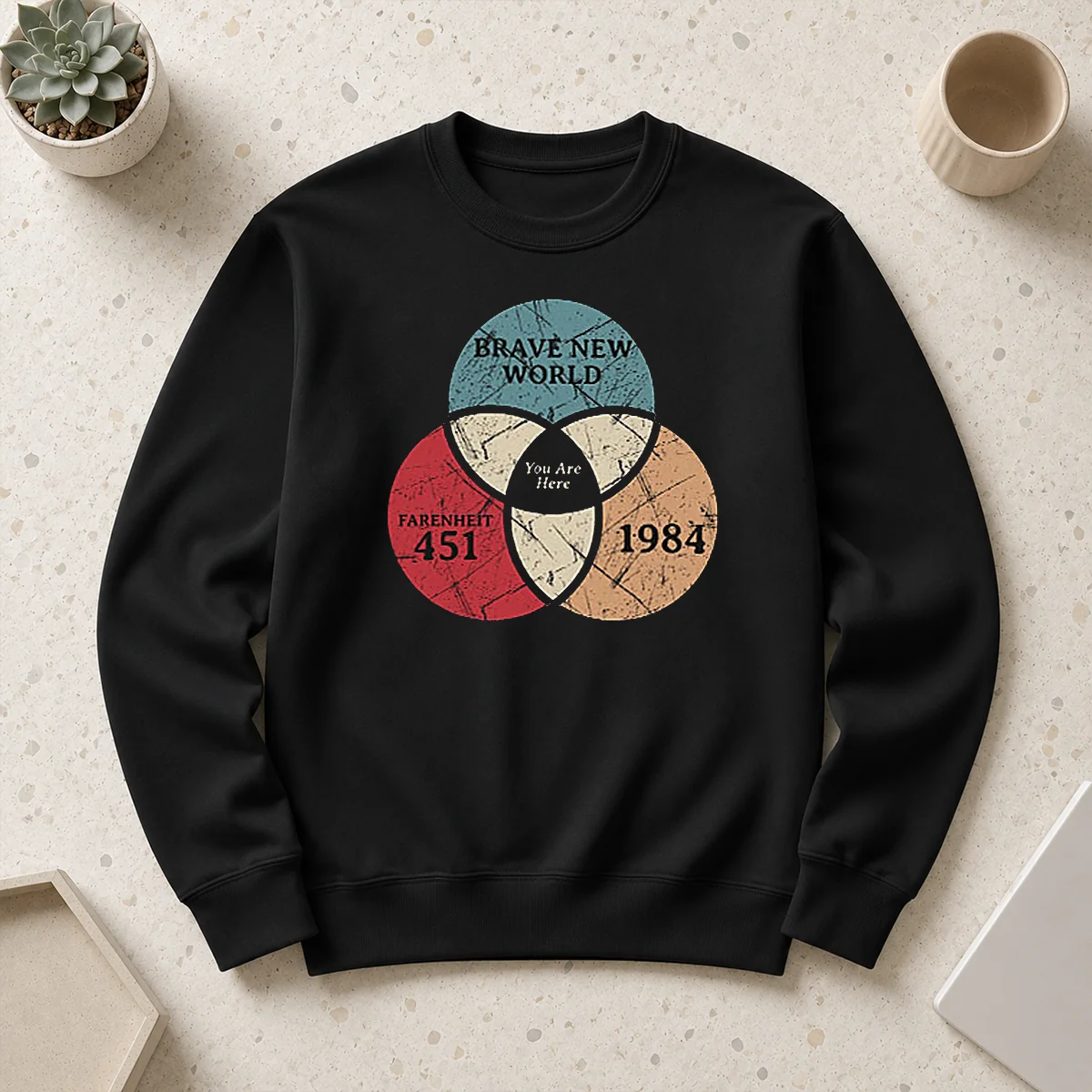 Pretty Awesome Dystopia Venn You Are Here Geek Sweater Pretty Awesome Dystopia Venn You Are Here Geek Sweater