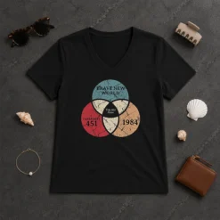 Pretty Awesome Dystopia Venn You Are Here Geek V-Neck Shirt