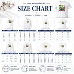 Size chart for Pretty Nice Pixel Art Summer Bank Holiday Beach Retro Game with measurements in inches and cm to help choose the right fit