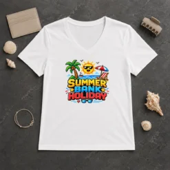 Pretty Nice Pixel Art Summer Bank Holiday Beach Retro Game V-Neck Shirt
