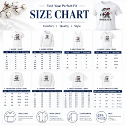 Size chart for Pretty Top Hong Kong Will Fuck You Cartoon Middle Finger with measurements in inches and cm to help choose the right fit