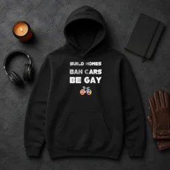 Top Build Homes Ban Cars Be Gay Bicycle Pride Hoodie