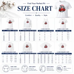 Size chart for Top Official Labour Day Workers Silhouette Fist Wrench Grunge with measurements in inches and cm to help choose the right fit